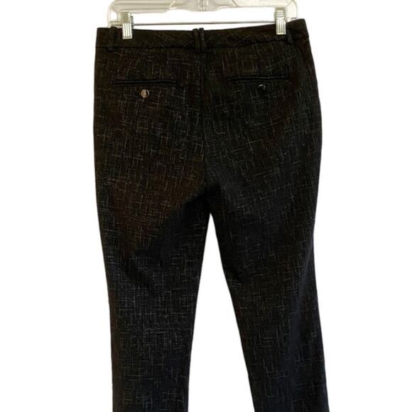 Calvin Klein Women's Printed Black Gold Metallic Hatch Ankle Pants 6 - Picture 8 of 14